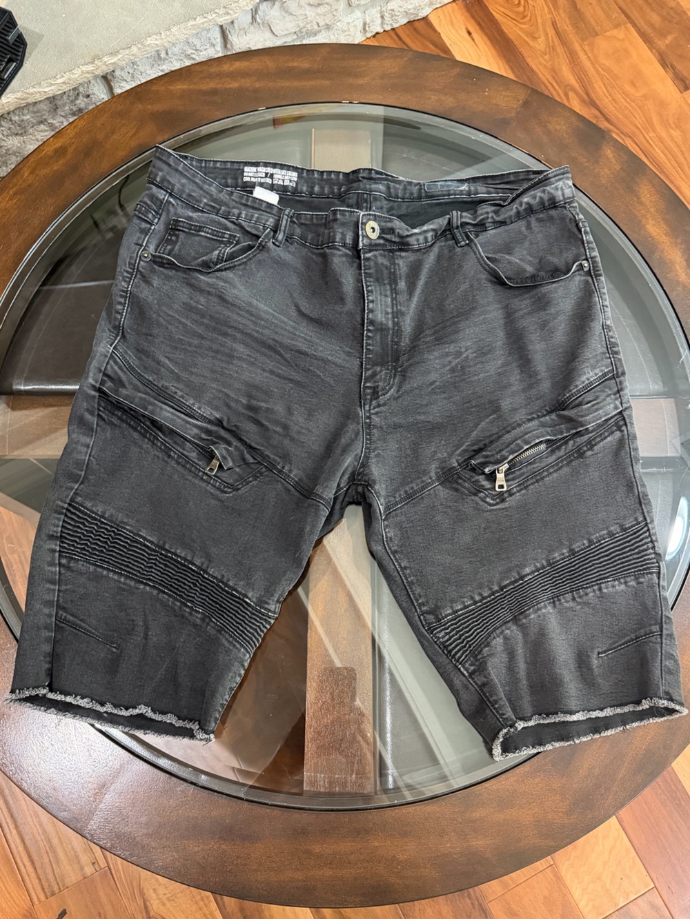 Smoke Rise Men's Moto Biker Denim Shorts size 44W